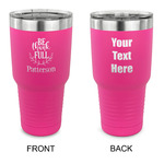 Traditional Thanksgiving 30 oz Stainless Steel Tumbler - Pink - Double Sided (Personalized)