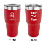 Traditional Thanksgiving 30 oz Stainless Steel Tumbler - Red - Double Sided (Personalized)