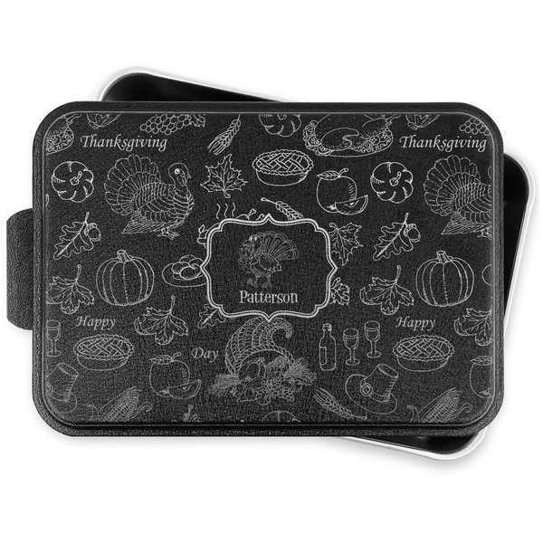 Custom Traditional Thanksgiving Aluminum Baking Pan with Lid (Personalized)