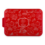 Traditional Thanksgiving Aluminum Baking Pan with Red Lid (Personalized)