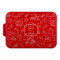 Traditional Thanksgiving Aluminum Baking Pan - Red Lid - FRONT
