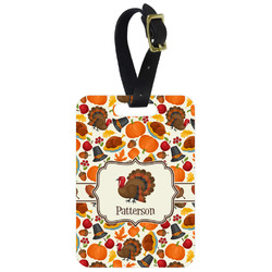 Traditional Thanksgiving Metal Luggage Tag w/ Name or Text
