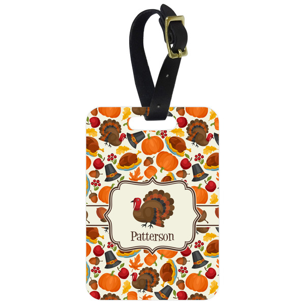 Custom Traditional Thanksgiving Metal Luggage Tag w/ Name or Text