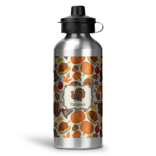 Custom Traditional Thanksgiving Water Bottle - Aluminum - 20 oz (Personalized)