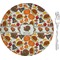 Traditional Thanksgiving 8" Glass Appetizer / Dessert Plates - Single or Set (Personalized)