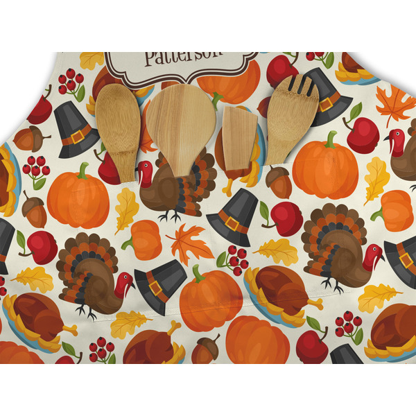 Traditional Thanksgiving Apron - Pocket Detail with Props