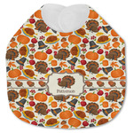 Traditional Thanksgiving Jersey Knit Baby Bib w/ Name or Text