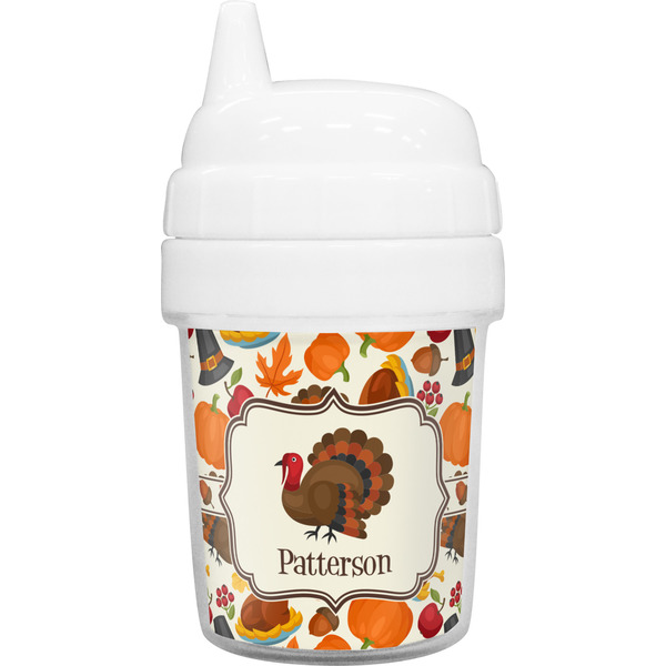 Custom Traditional Thanksgiving Baby Sippy Cup (Personalized)