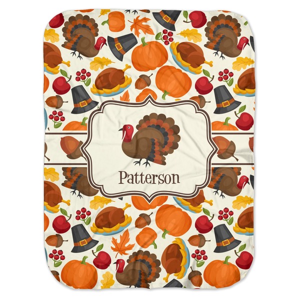 Custom Traditional Thanksgiving Baby Swaddling Blanket (Personalized)