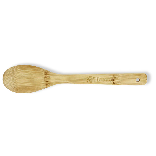 Traditional Thanksgiving Bamboo Spoons - Single Sided - FRONT