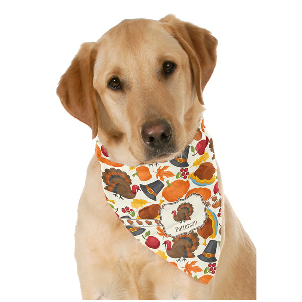 Custom Traditional Thanksgiving Dog Bandana Scarf w/ Name or Text