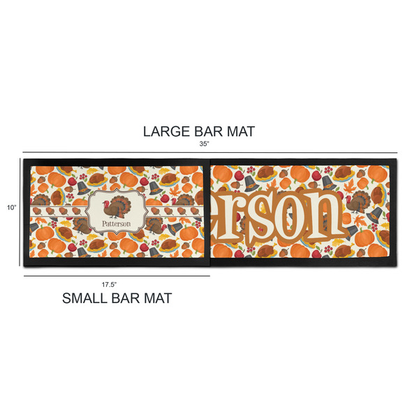 Traditional Thanksgiving Bar Mats - Sizing Chart