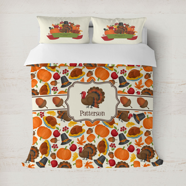 Custom Traditional Thanksgiving Duvet Cover (Personalized)