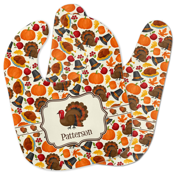 Custom Traditional Thanksgiving Baby Bib w/ Name or Text