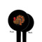 Traditional Thanksgiving Black Plastic 4" Food Pick - Round - Single Sided - Front & Back
