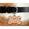 Traditional Thanksgiving Bone Shaped Dog Tag on Collar & Dog