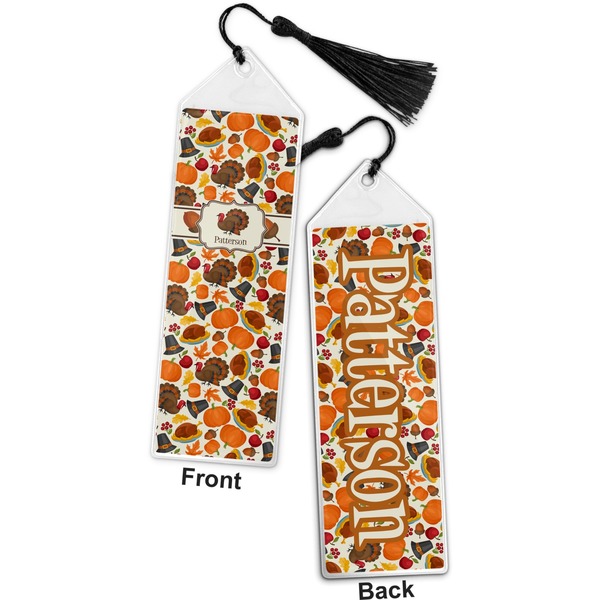 Traditional Thanksgiving Bookmark with tassel - Front and Back