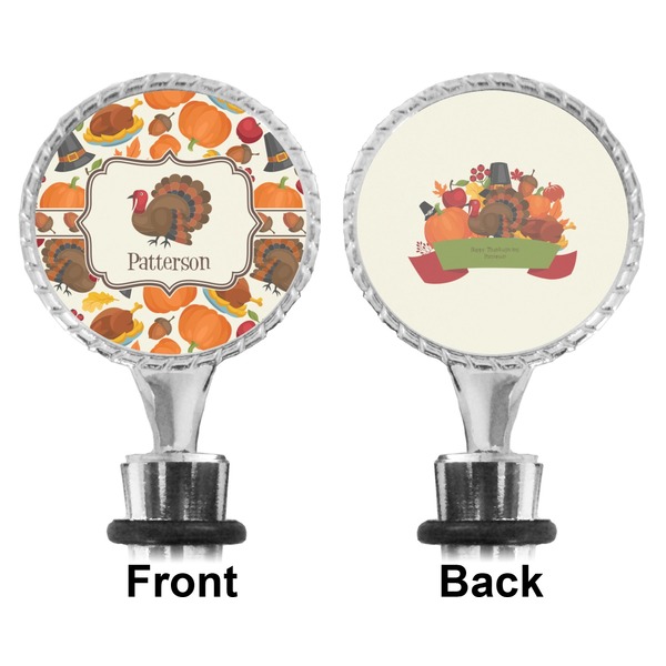 Traditional Thanksgiving Bottle Stopper - Front and Back