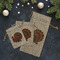 Traditional Thanksgiving Burlap Gift Bags - LIFESTYLE (Flat lay)