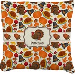 Traditional Thanksgiving Faux-Linen Throw Pillow 26" (Personalized)