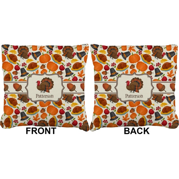 Traditional Thanksgiving Burlap Pillow Approval