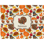 Traditional Thanksgiving Woven Fabric Placemat - Twill w/ Name or Text