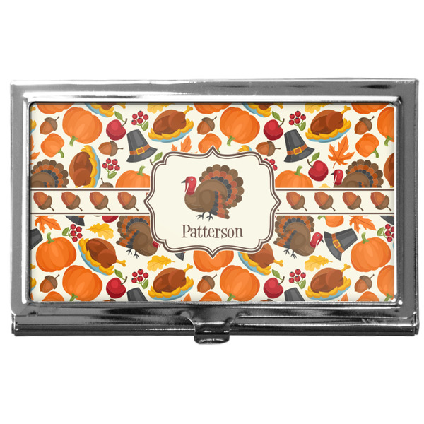 Custom Traditional Thanksgiving Business Card Case