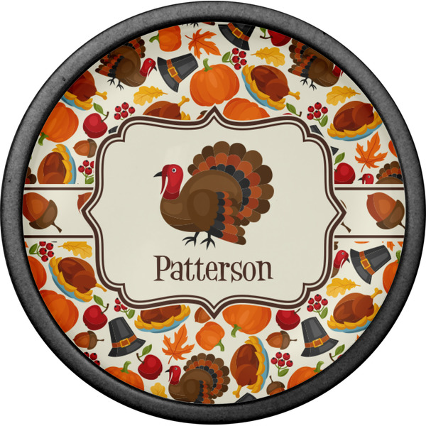 Traditional Thanksgiving Cabinet Knob - Black - Front