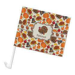 Traditional Thanksgiving Car Flag - Large (Personalized)