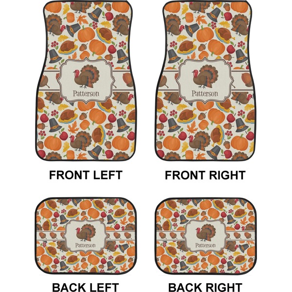 Traditional Thanksgiving Car Floor Mats Set (2F + 2B)