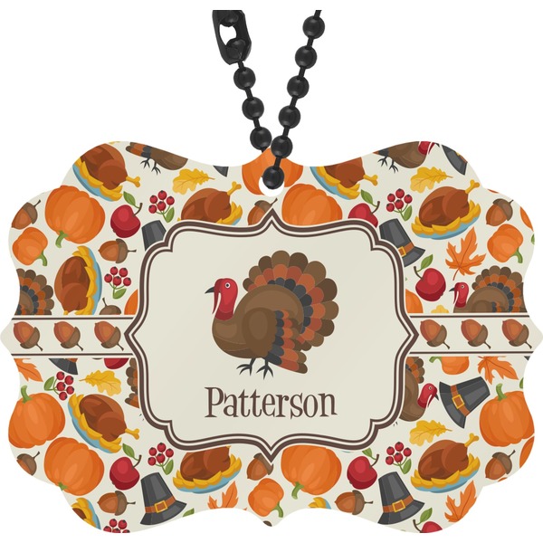 Custom Traditional Thanksgiving Rear View Mirror Decor (Personalized)