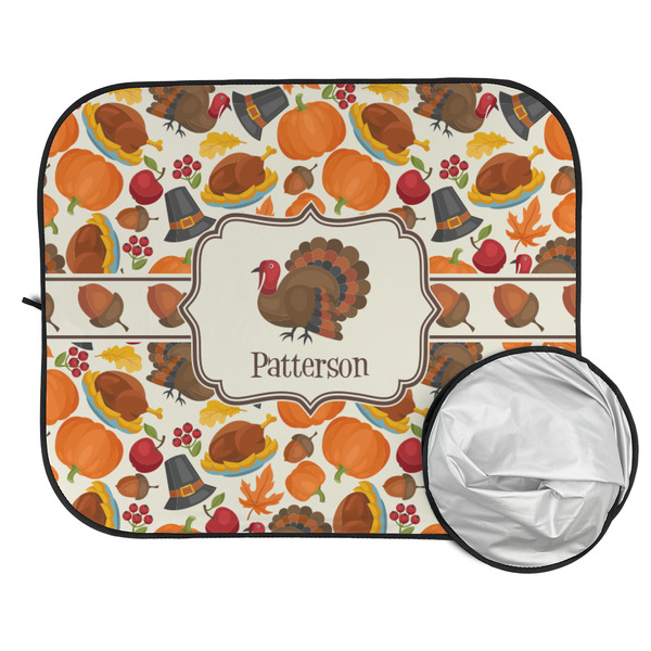 Traditional Thanksgiving Car Sun Shades - FOLDED & UNFOLDED