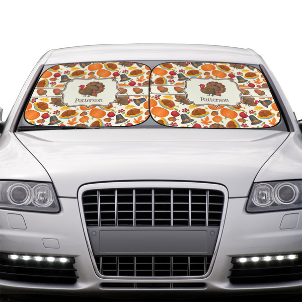 Traditional Thanksgiving Car Sun Shades - IN CONTEXT