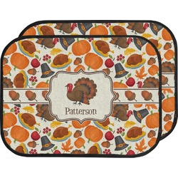 Traditional Thanksgiving Car Floor Mats (Back Seat) (Personalized)