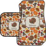 Traditional Thanksgiving Car Floor Mats Set - 2 Front & 2 Back (Personalized)