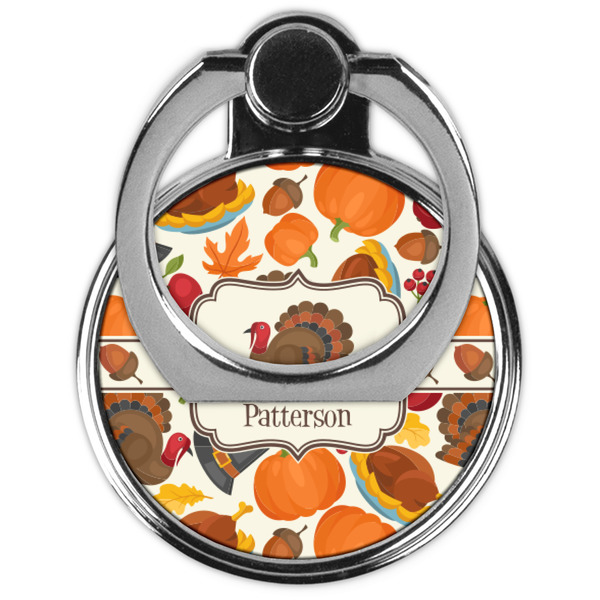 Traditional Thanksgiving Cell Phone Ring Stand & Holder - Front (Collapsed)