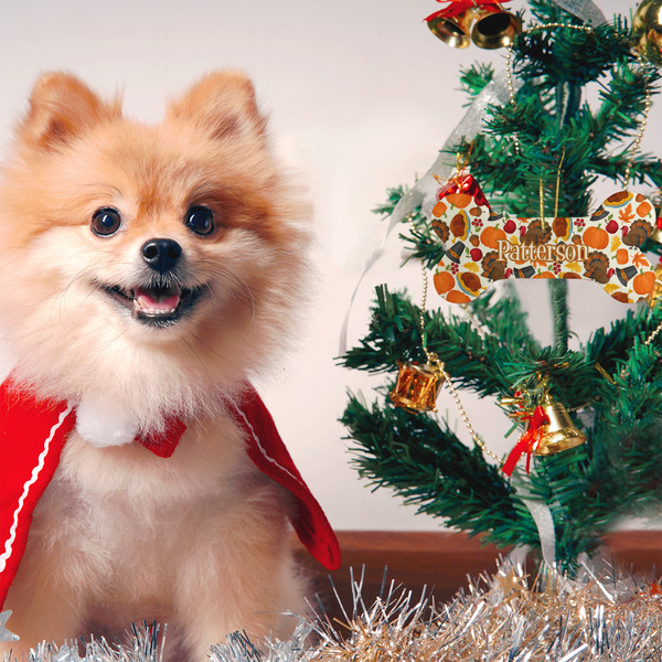 Traditional Thanksgiving Ceramic Flat Ornament - Bone (LIFESTYLE)