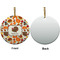 Traditional Thanksgiving Ceramic Flat Ornament - Circle Front & Back (APPROVAL)