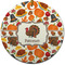 Traditional Thanksgiving Ceramic Flat Ornament - Circle (Front)
