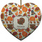 Traditional Thanksgiving Ceramic Flat Ornament - Heart (Front)