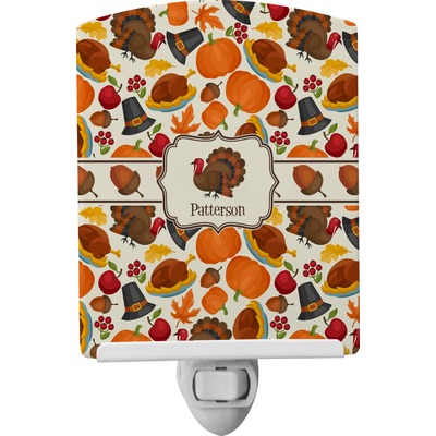 Traditional Thanksgiving Ceramic Night Light (Personalized)