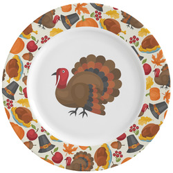 Traditional Thanksgiving Ceramic Dinner Plates (Set of 4)