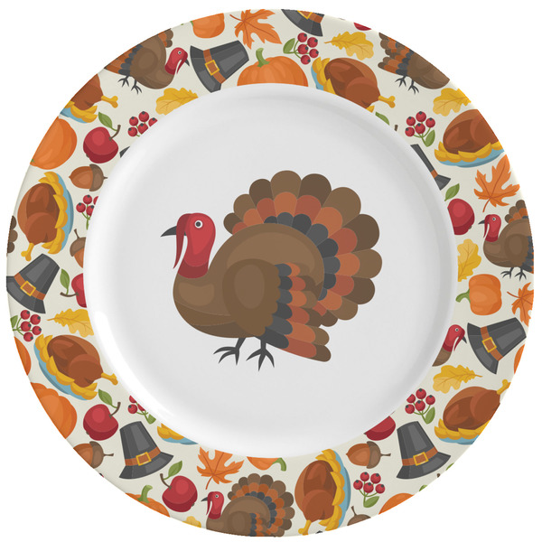 Custom Traditional Thanksgiving Ceramic Dinner Plates (Set of 4)
