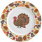 Traditional Thanksgiving Ceramic Plate w/Rim
