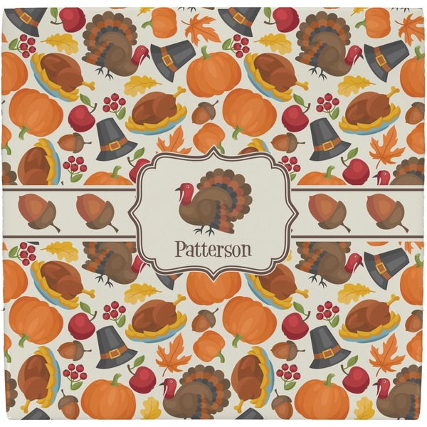 Custom Traditional Thanksgiving Ceramic Tile Hot Pad (Personalized)