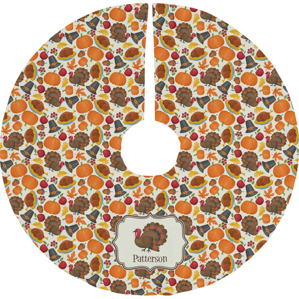 Custom Traditional Thanksgiving Tree Skirt (Personalized)