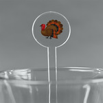 Traditional Thanksgiving 5.5" Round Plastic Stir Sticks - Clear