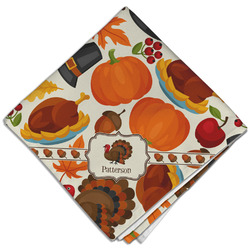 Traditional Thanksgiving Cloth Dinner Napkin - Single w/ Name or Text