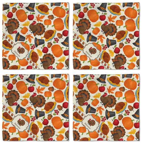 Traditional Thanksgiving Cloth Napkins - Personalized Lunch (APPROVAL) Set of 4