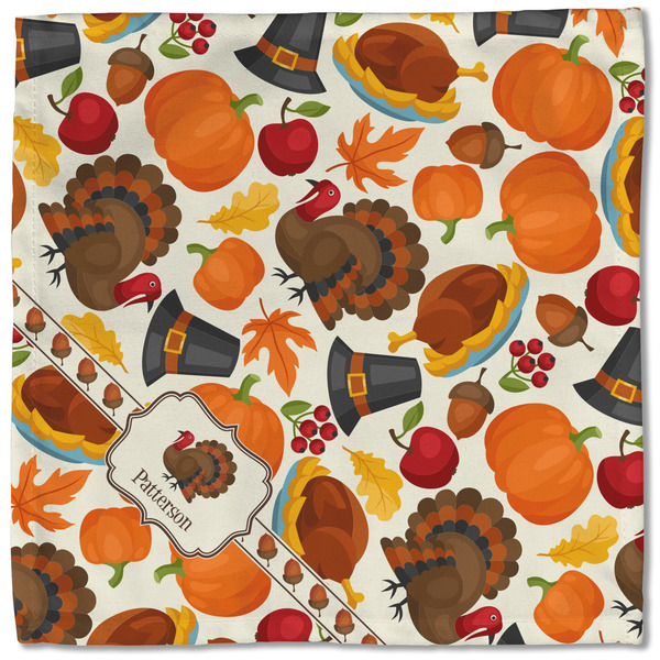 Traditional Thanksgiving Cloth Napkins - Personalized Lunch (Single Full Open)